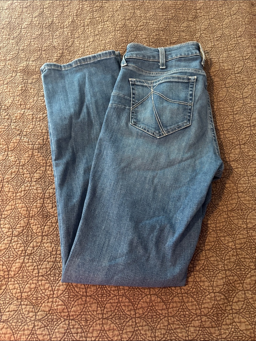 Ariat Light Blue Denim Jeans with Contrast Stitching
